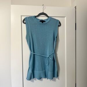Zara NWOT Sky Blue Textured Knit Top